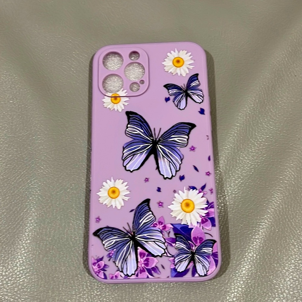iPhone Cover 12 ProMax Lavender with Butterfly’s